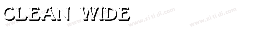 clean wide字体转换
